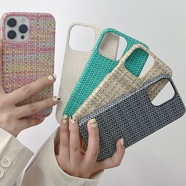 Braided Pattern Leather iPhone Case - HoHo Cases
