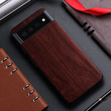 Wood Pattern Leather Google Pixel Case - HoHo Cases For Google Pixel 6 Pro / E