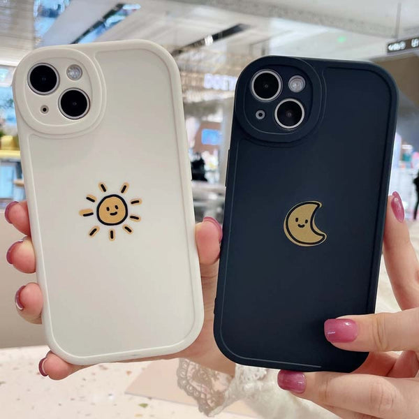 Cute Moon & Sun Soft Silicone iPhone Case - HoHo Cases