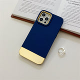 Dual Contrast Plating iPhone Case - HoHo Cases For iPhone 11 / Dark Blue