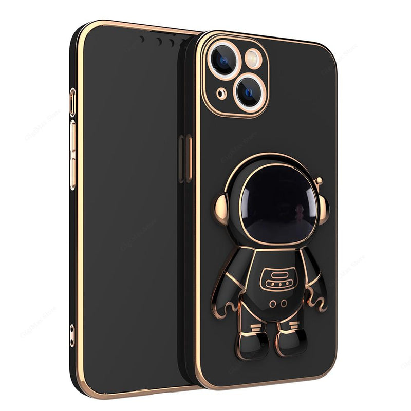 Astronaut iPhone Case with Stand - HoHo Cases For iPhone13 Pro Max / Black