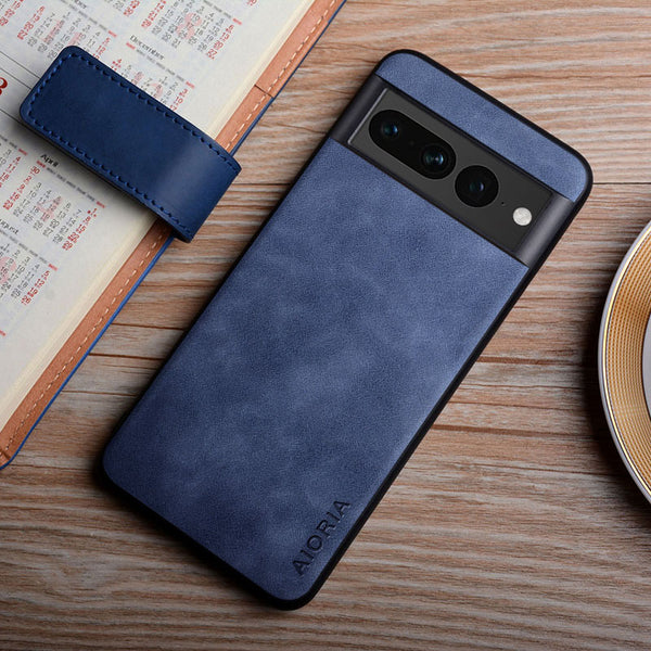 Silk Touch Matte Leather Google Pixel Case - HoHo Cases Google Pixel 7 Pro / Dark Blue