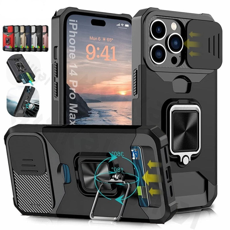 Rugged Armor iPhone Case with Wallet - HoHo Cases
