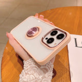 Candy Color Magnetic Ring Holder iPhone Case - HoHo Cases For iPhone 11 / Pink