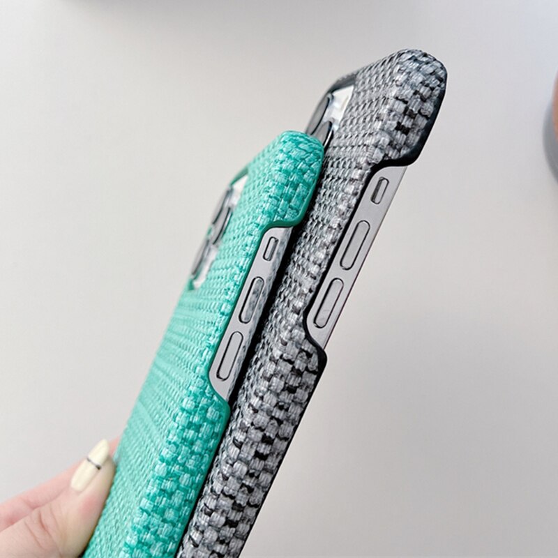 Braided Pattern Leather iPhone Case - HoHo Cases