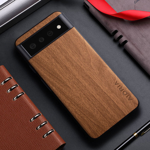 Wood Pattern Leather Google Pixel Case - HoHo Cases For Google Pixel 6 Pro / C