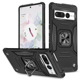 Magnetic Armor Matte Google Pixel Case with Ring - HoHo Cases For Google Pixel 5 / Black