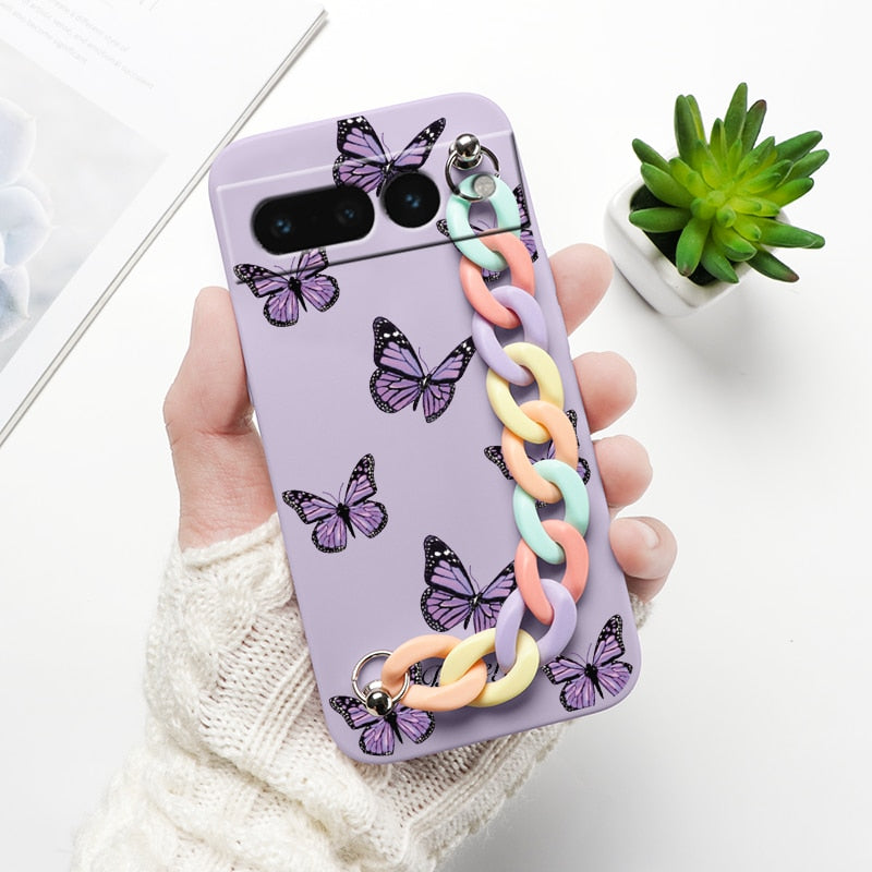 Cartoon Print Wrist Chain Google Pixel Case - HoHo Cases Google Pixel 7 (5G) / B2
