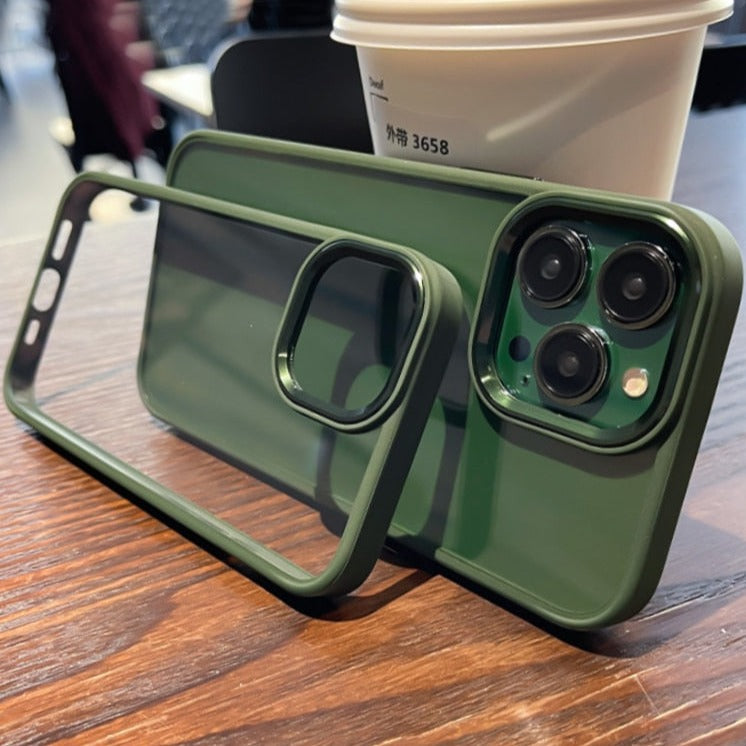 Luxury Metal Armor Transparent iPhone Case – HoHo Cases