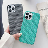 Braided Pattern Leather iPhone Case - HoHo Cases