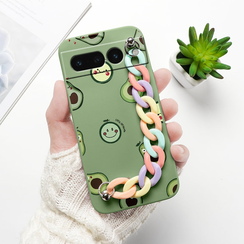 Cartoon Print Wrist Chain Google Pixel Case - HoHo Cases Google Pixel 7 (5G) / G1