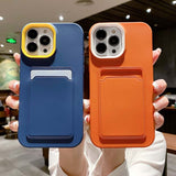 Luxury Soft Silicone Card Pouch iPhone Case - HoHo Cases