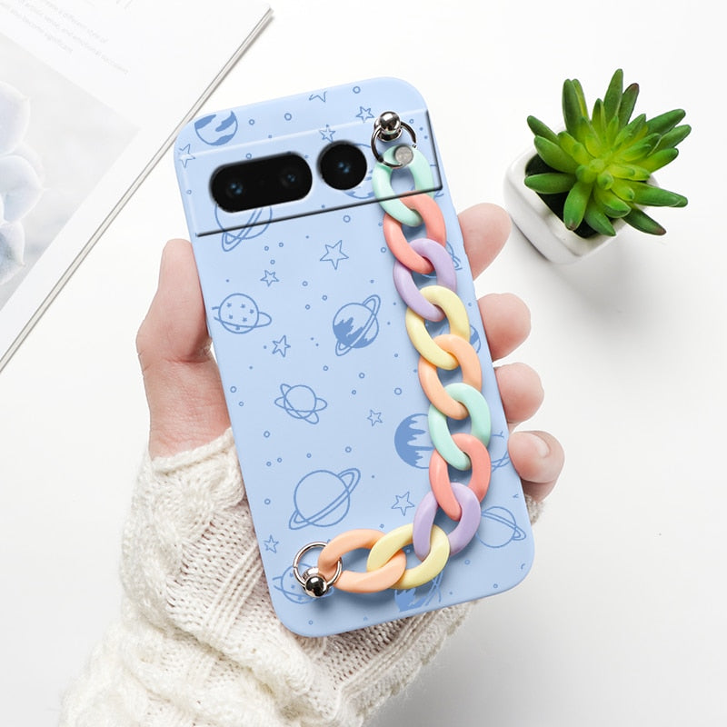 Cartoon Print Wrist Chain Google Pixel Case - HoHo Cases Google Pixel 7 (5G) / M2
