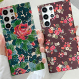 Retro Leaves Flowers Samsung Galaxy Case - HoHo Cases