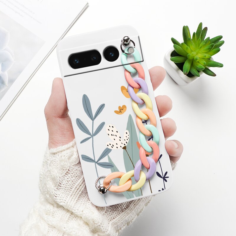 Cartoon Print Wrist Chain Google Pixel Case - HoHo Cases Google Pixel 7 (5G) / C1
