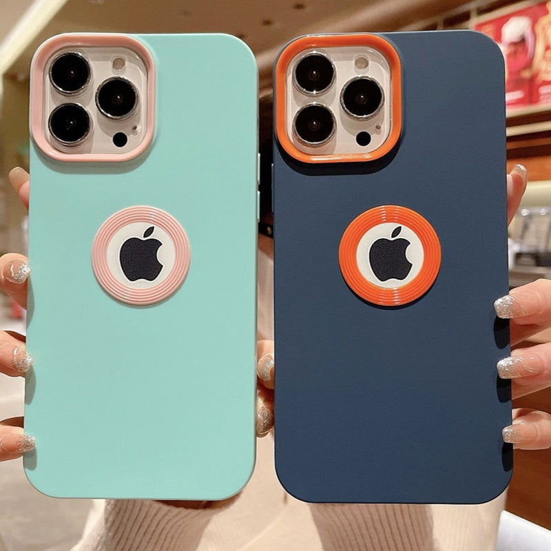 Luxury Silicone iPhone Case with Logo Hole - HoHo Cases
