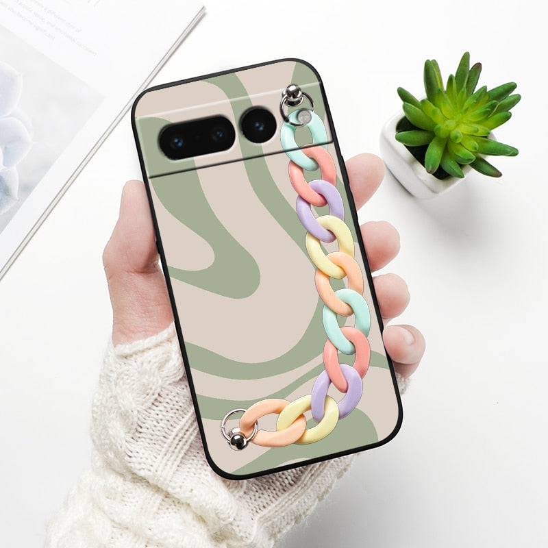 Cartoon Print Wrist Chain Google Pixel Case - HoHo Cases Google Pixel 7 (5G) / R1