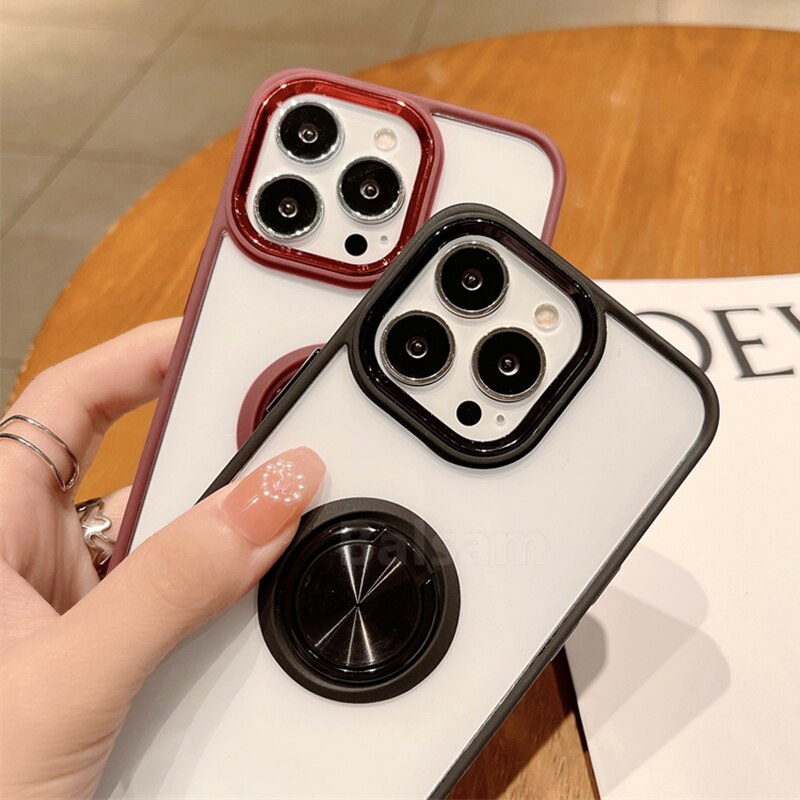 Candy Color Magnetic Ring Holder iPhone Case - HoHo Cases