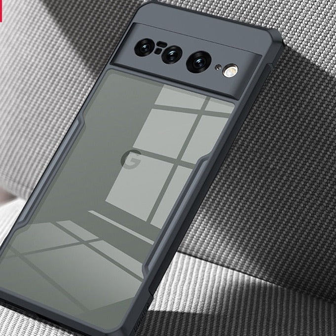 Luxury Shell Google Pixel Case - HoHo Cases For Google Pixel 7 Pro / Black Clear