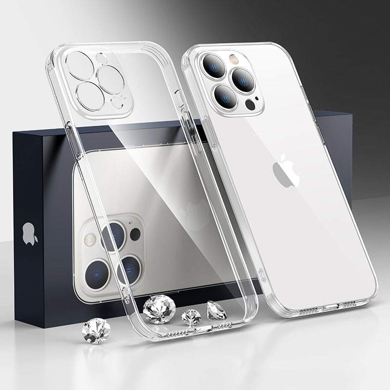 Clear Luxury Transparent iPhone Case - HoHo Cases For iPhone SE 2020 / Clear
