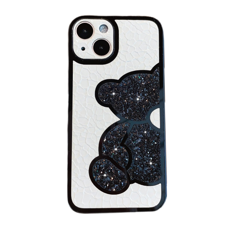 Glitter Bear Soft Silicone iPhone Case - HoHo Cases