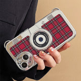 Vintage Plaid Camera Handbag iPhone Case - HoHo Cases