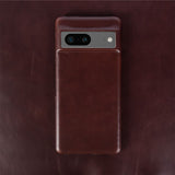 Luxury Oil Wax Genuine Leather Google Pixel Case - HoHo Cases For Google Pixel 7 / Coffee