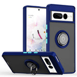 Fashion Matte Google Pixel Case with Ring Stand - HoHo Cases For Google Pixel 7 / Navy Blue
