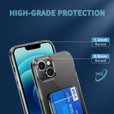 Trendy Shockproof Wallet Clear iPhone Case - HoHo Cases