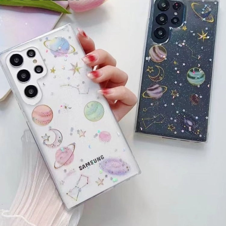 Glitter Silicone Clear Samsung Galaxy Case - HoHo Cases