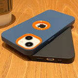 Luxury Silicone iPhone Case with Logo Hole - HoHo Cases