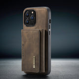 Detachable Magnetic Leather iPhone Case - HoHo Cases For iPhone 13 Pro Max / Coffee