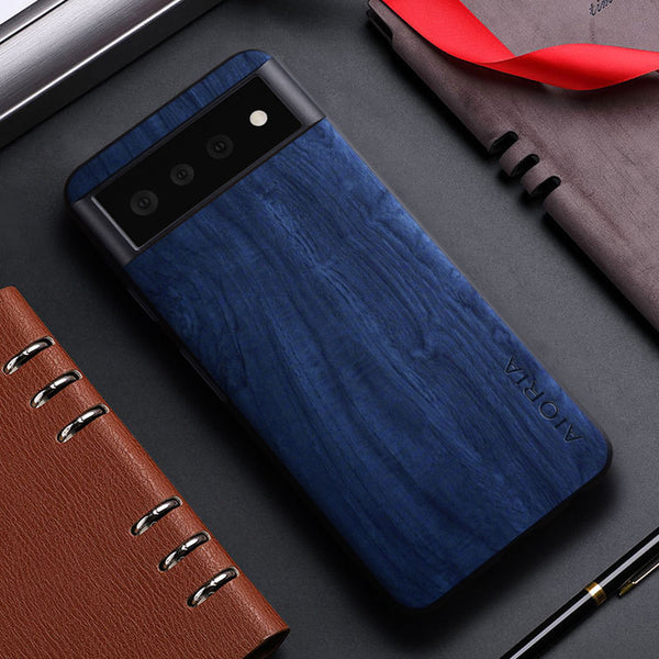 Wood Pattern Leather Google Pixel Case - HoHo Cases For Google Pixel 6 Pro / D