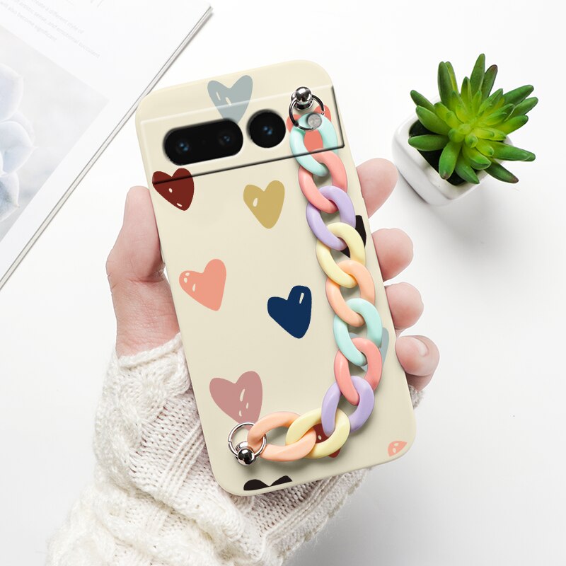 Cartoon Print Wrist Chain Google Pixel Case - HoHo Cases Google Pixel 7 (5G) / T1