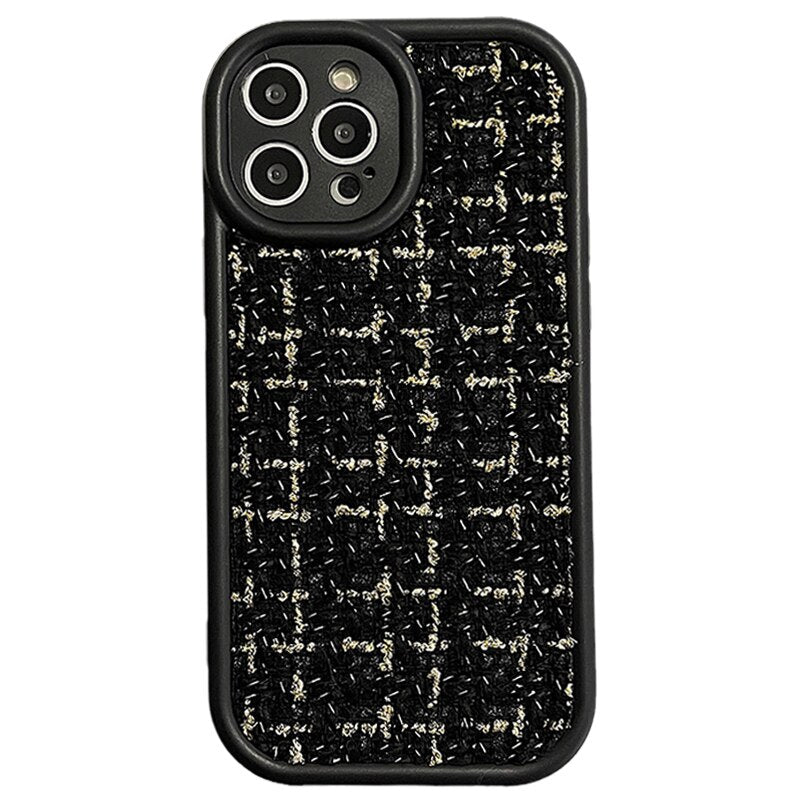 Fashionable Embroidery Plush iPhone Case - HoHo Cases For iPhone 11 / Black