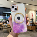 MagSafe Metal Ring iPhone Case - HoHo Cases For iPhone 14 / Purple