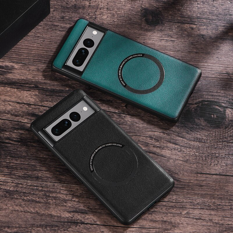 Leather Magnetic Charge Google Pixel Case - HoHo Cases
