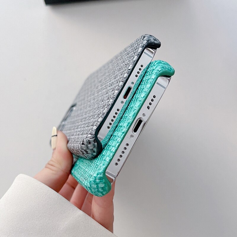 Braided Pattern Leather iPhone Case - HoHo Cases