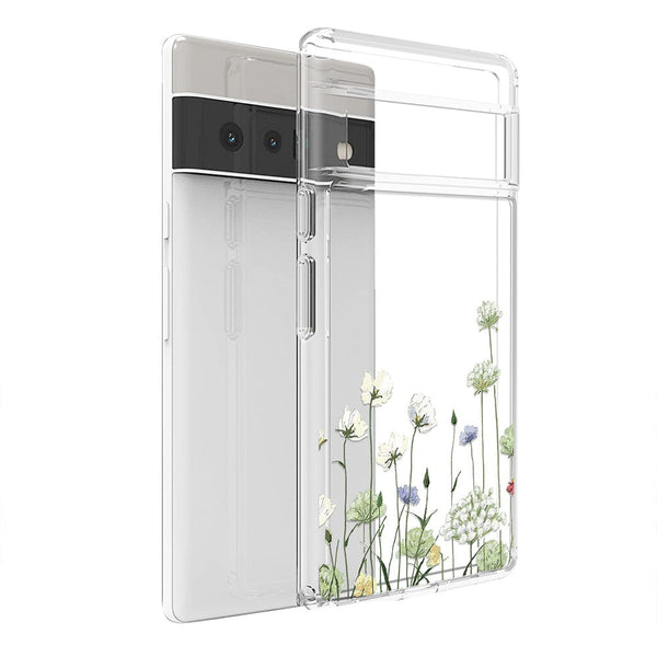 Transparent Floral Google Pixel Case - HoHo Cases