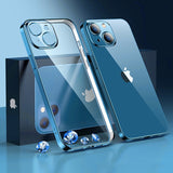 Blue Luxury Transparent iPhone Case - HoHo Cases For iPhone SE 2020 / Blue