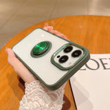 Candy Color Magnetic Ring Holder iPhone Case - HoHo Cases For iPhone 11 / Dark Green