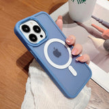 Classic Magsafe Translucent iPhone Case - HoHo Cases For iPhone 14 / Blue