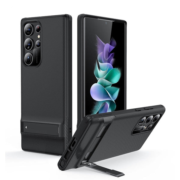 Transparent Boost Kickstand Samsung Galaxy Case - HoHo Cases Samsung Galaxy S23 Ultra / Black