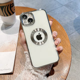 Transparent iPhone Case with Logo Hole - HoHo Cases For iPhone 13 Pro Max / Silver