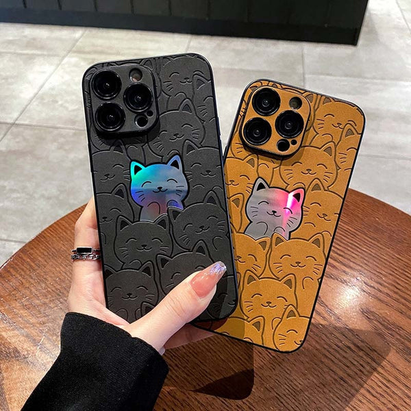 Luxury Cats Laser iPhone Case