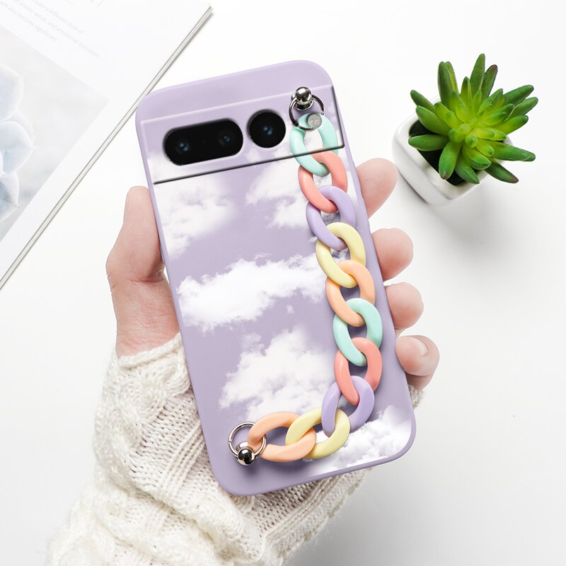 Cartoon Print Wrist Chain Google Pixel Case - HoHo Cases Google Pixel 7 (5G) / C2