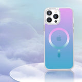 Fashionable Silicone MagSafe iPhone Case - HoHo Cases For iPhone 12 / Pink Blue