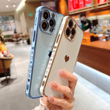 Heart Pattern Luxury Plating iPhone Case - HoHo Cases