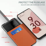Smart Sleep Window-View Leather Google Pixel Case