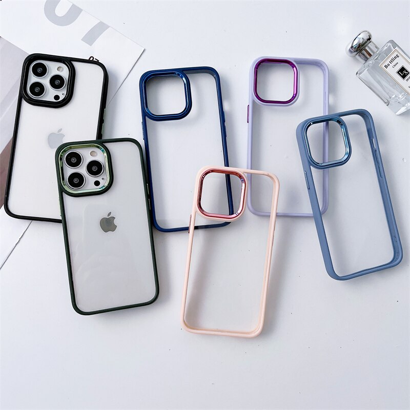 Clear Metal Camera Ring iPhone Case - HoHo Cases